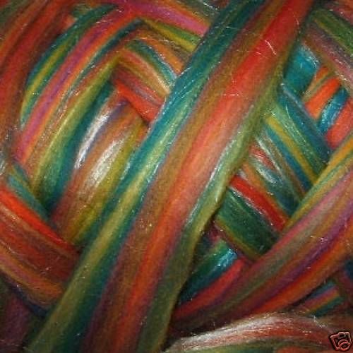 10 AUSSIE MERINO & SILK TOPS SPINNING FIBRE ART  