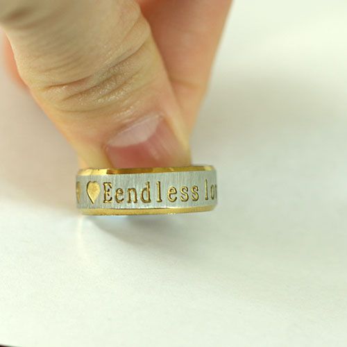   11 Wedding Gold LOVE Style Stainless 316L Steel Ring Fashion Jewelry