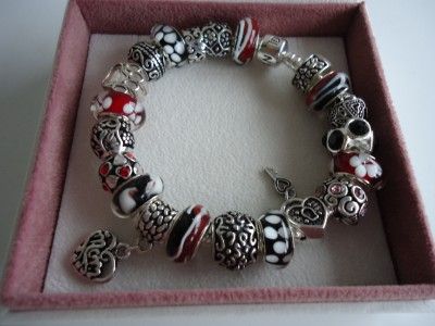 Authentic Sterling Silver Pandora Bracelet.Size 7.5.W/receipt Gift box 