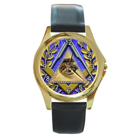 MASONIC MASON EYE SYMBOL GOLD TONE WATCH 5 OTHER STYLES  