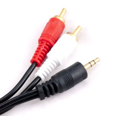 5mm Jack to 2 x RCA Phono Audio Cable Gold 10Ft 3m Lead  