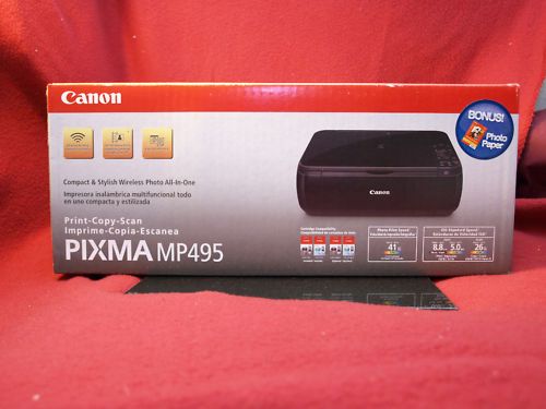 WIRELESS CANON MP495 AIO PRINTER NEW IN BOX *FREE SHIP* 0610074548690 