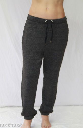 Bonds New Ladies Gym Track Pants Grey Fleece Size XS 8  