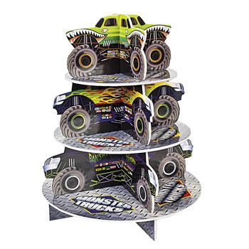 MONSTER TRUCK DISPLAY CUPCAKE HOLDER Unique Party Decor for your 